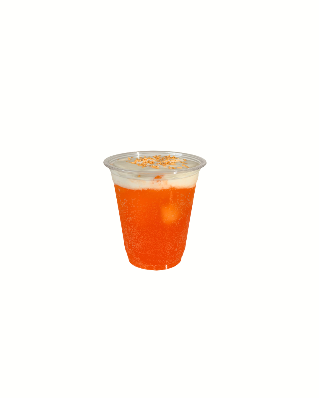 Orange FIZZ-Sicle dirty soda with vanilla cream